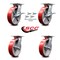 Service Caster 8 Inch Poly on Cast Iron Caster Set with Roller Bearing 4 Swivel Lock 2 Brake SCC-35S820-PUR-RS-SLB-BSL-2-BSL-2 - alternate 4